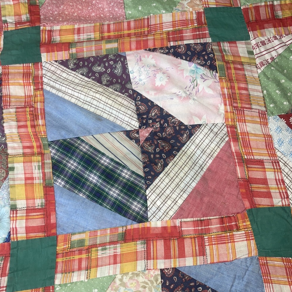 Full/Queen Size Quilt Top 70x86" 1960/70 - Picture 4 of 7